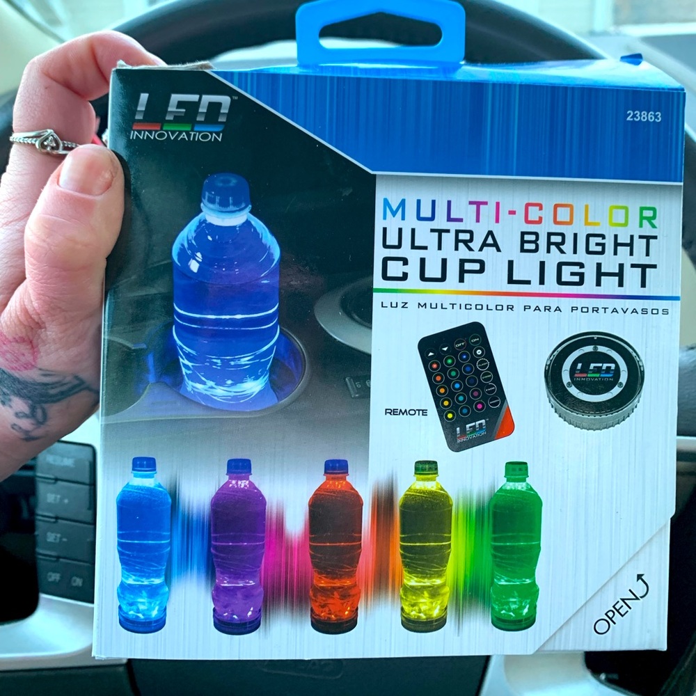 Multi color ultra bright Cup light with remote